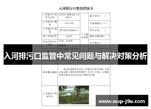 入河排污口监管中常见问题与解决对策分析