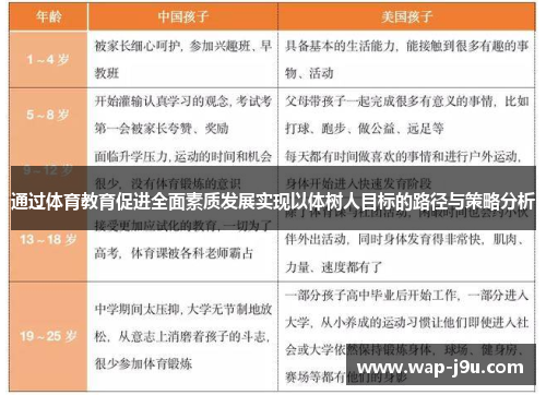 通过体育教育促进全面素质发展实现以体树人目标的路径与策略分析